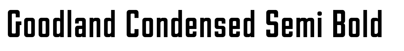 Goodland Condensed Semi Bold